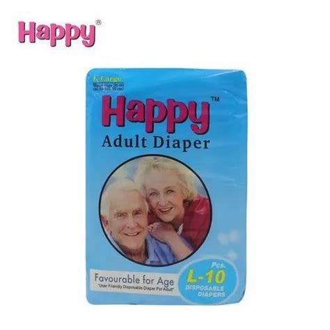 Tape Diaper Fluff Pulp Happy Adult Disposable Diaper L10 Size Large