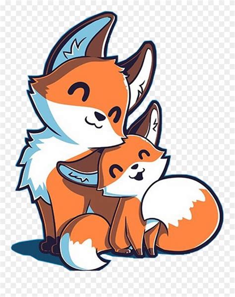 Fox Sticker Anime Chibi Cute Fox Clipart 3682429 Pinclipart