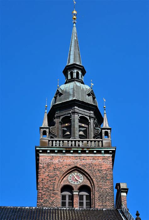 Bell Tower On Church Of The Holy Ghost In Copenhagen Denmark