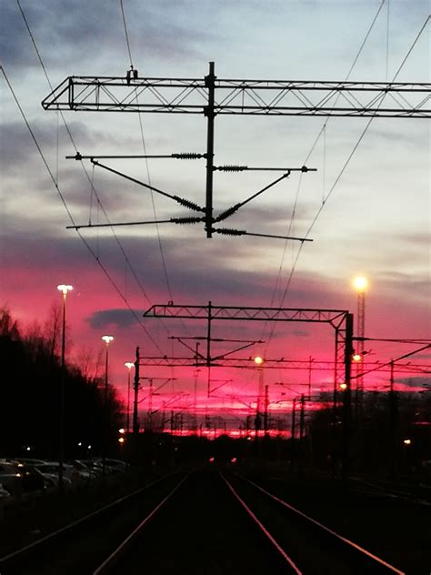 Images Gratuites Coucher De Soleil Rouge Turku Finlande Gare