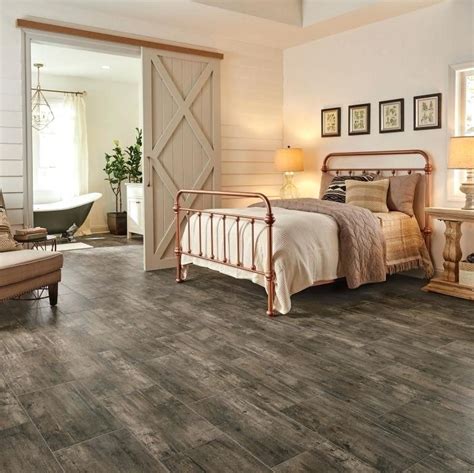 Gray Wood Flooring Bedroom Flooring Ideas