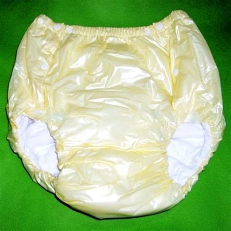 Fuubuu2043 Yellow M Pvc Adult Diaper Incontinence Pants Baby Abdl
