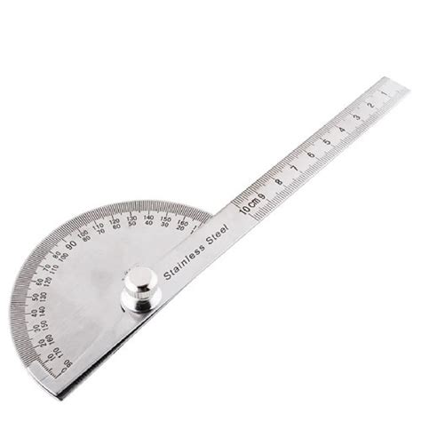 Angle Finder Rotary Measuring Ruler Stainless Steel 180 Degree