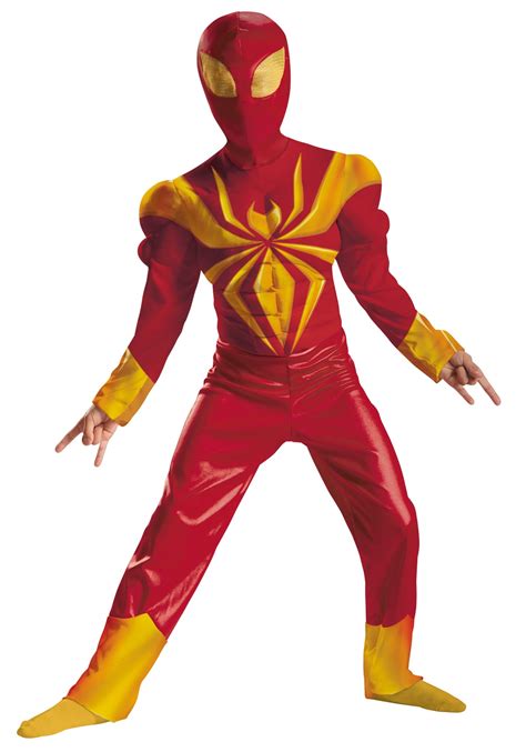 Boys Ultimate Iron Spider Man Classic Muscle Costume Kids Spiderman