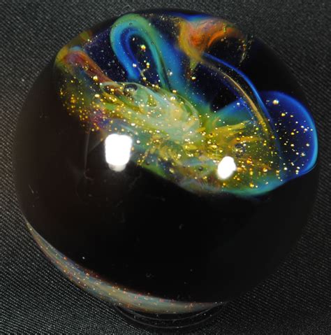Seashell Galaxy Glass Marble