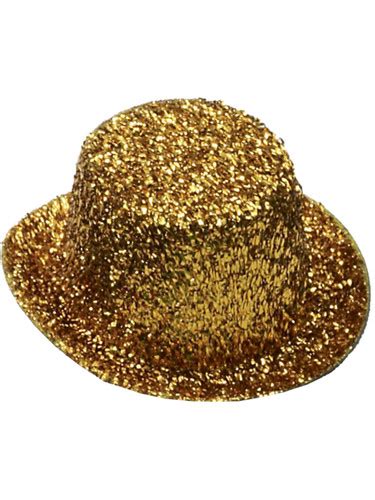 Mini Gold Glitter Top Hat