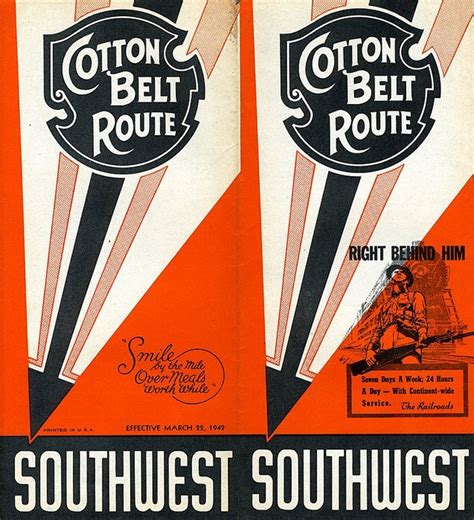 Timetable Cotton Belt Route Wwii The Greatrails North American