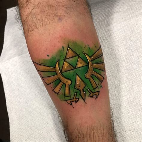 My First Tattoo A Triforce From The Legend Of Zelda Done By Steve Oker