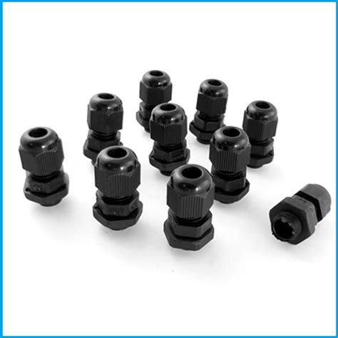 PCS PG Black Plastic Waterproof Cable Glands JoInts Waterproof Cable Gland Cable