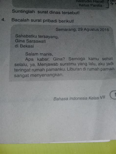 Surat pt angkasa itu tergolong …. Soal Surat Pribadi Dan Surat Dinas Kelas 7 - Kumpulan ...