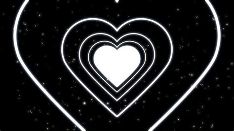 Love Heart Tunnel And Romantic Abstract Black Background Video Cute