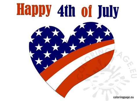 Every year, there is a massive challenge in front of every us citizens to celebrate the us independence day ingeniously while keeping the patriotism on the cusp. Heart Happy 4th of July - Coloring Page
