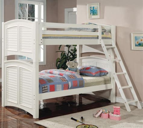 Westelm.com has been visited by 100k+ users in the past month White Finish Classic Convertible Twin over Twin/Full Bunk Bed