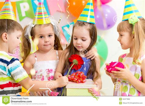 Collection by widest.com • last updated 10 weeks ago. Children With Gifts On Birthday Party Stock Photo - Image ...