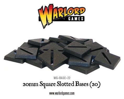 Warlord Games Bolt Action 20mm Square Slotted Bases 20 Wg Base