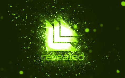 Download Wallpapers Revealed Recordings Lime Logo 4k Lime Neon Lights