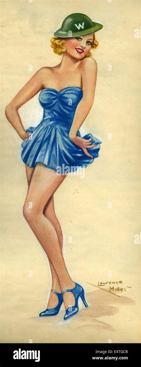 1940s Uk Pin Ups Poster Stock Photo Alamy