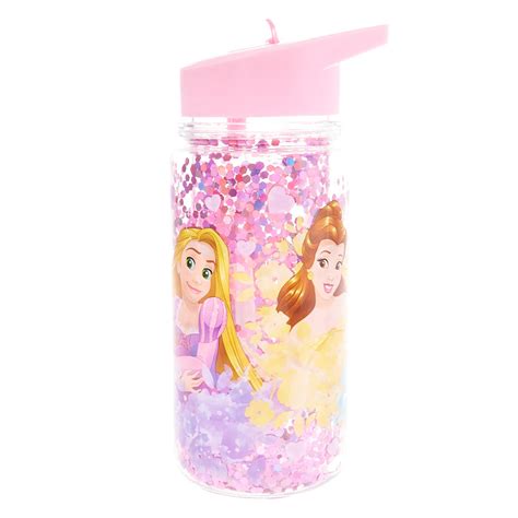 Disney Princess Glitter Water Bottle Pink Claires