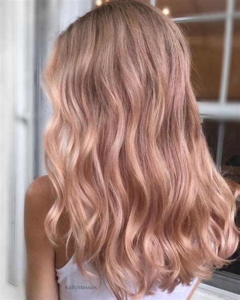 awesome rose gold highlight on buttery blonde gold hair colors hair color rose gold ombre hair