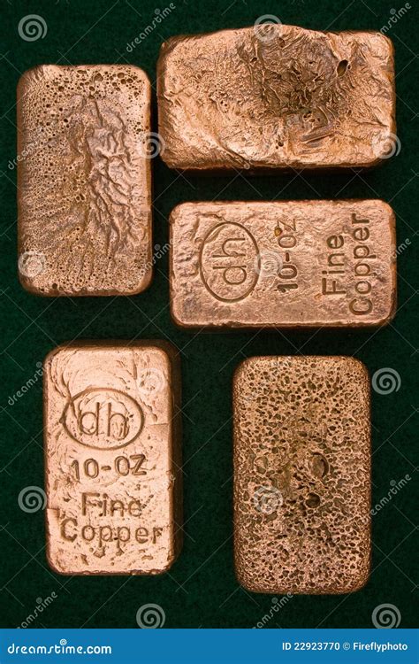 10 Ounce Pure Copper Bullion Bars Editorial Image Image Of Production
