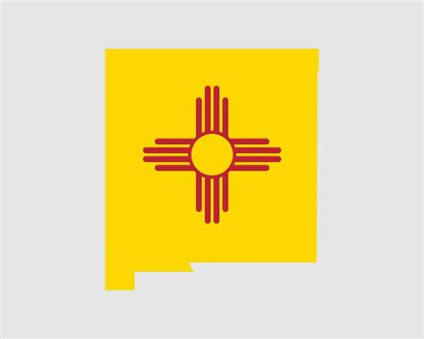 New Mexico Map Flag Map Of Nm Usa With The State Flag United States