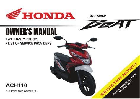 User Manual Honda Beat English Pages