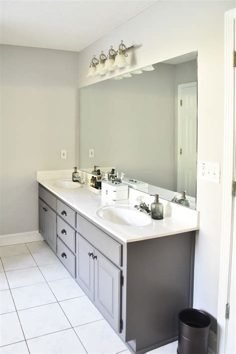 One perfect spot to beautify your. Master Bathroom Painted Vanity-$100 Room Challenge