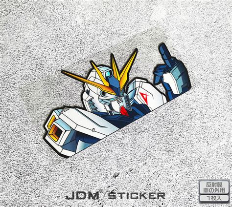 Gundam Anime Cartoon Light Reflective Sticker Decal Etsy