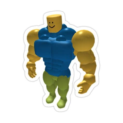 Roblox Buff Noob Sticker By Shiteater420 In 2021 Noob Stickers