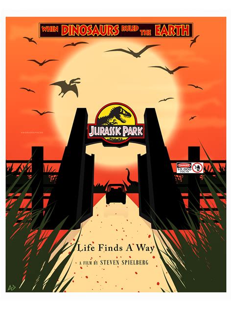 Jurassic Park 1993 Anigraphicsd Posterspy