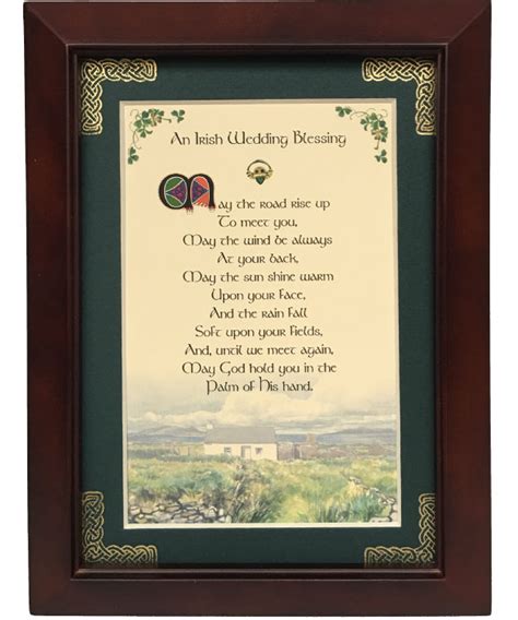 Irish Wedding Blessing May The Road Rise 5x7 Framed