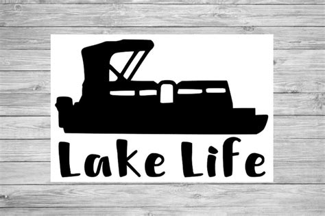 Svg Vector Download Lake Life Pontoon Boat Etsy