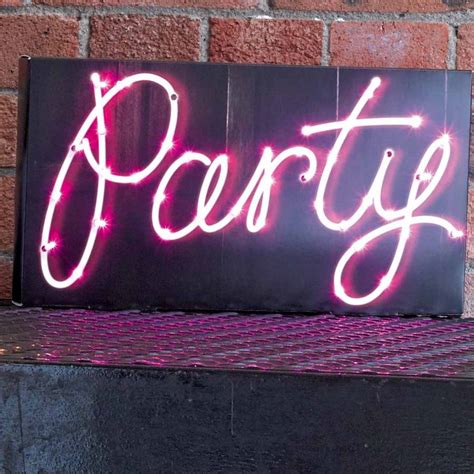 Party Sign Illumination By Bunting And Barrow