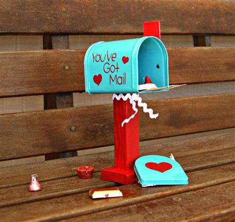 Personalized Valentines Day Mailbox In Teal Etsy Personalized