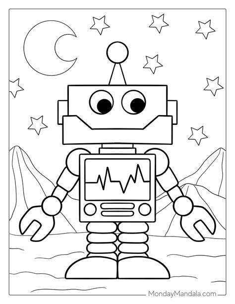 32 Robot Coloring Pages Free Pdf Printables