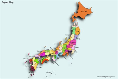 Japonya Harita Grafigi Oluşturun.