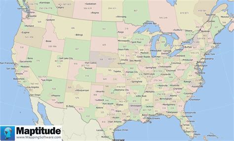 Maptitude Map Area Code Boundaries