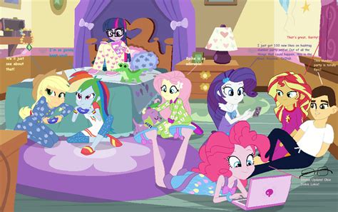 me and the girls at pinkie pie s big slumber party by epiccartoonsfan on deviantart