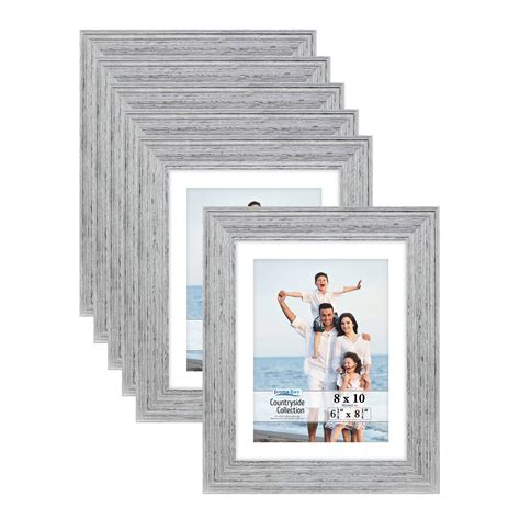 Buy Icona Bay 10x8 Picture Frames Wmat Speckled Grey 6 Pack French