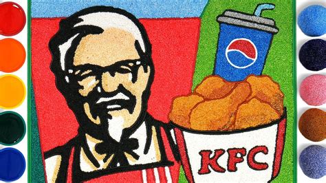 Coloring Fast Food KFC Chicken With Foam Clay Menggambar Mewarnai