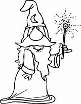 Wizard Zauberer Bestcoloringpagesforkids Bildkarten sketch template