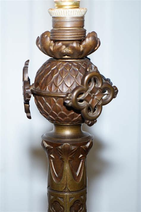 Of course, we left the classical and traditional. Rare 1820 Pugin Gothic Large Solid Bronze Candlestick Lamp Conversion Religious For Sale at 1stdibs