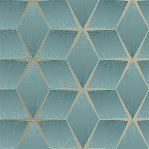 Textured Geometric Wallpaper Teal Rasch 310627 Fruugo Uk