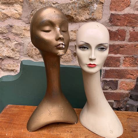 mannequin heads swan necked true vintage mid century female etsy true vintage vintage