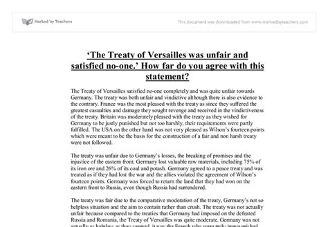 Treaty Of Versailles Gcse History Marked By
