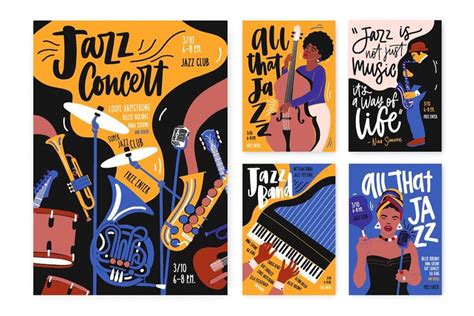 Jazz Poster Set Jazz Poster Music Festival Poster Jazz