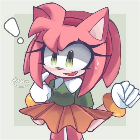 In Classic Amy Outfit Amy Rose Rosé Pfp Rose Thorns Rusty Rose
