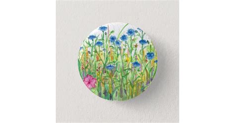 Bachelor Buttons Watercolor Wildflowers Zazzle