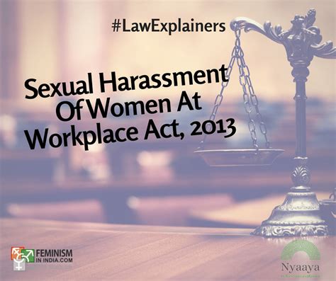 sexual harassment of women at workplace act 2013 lawexplainers