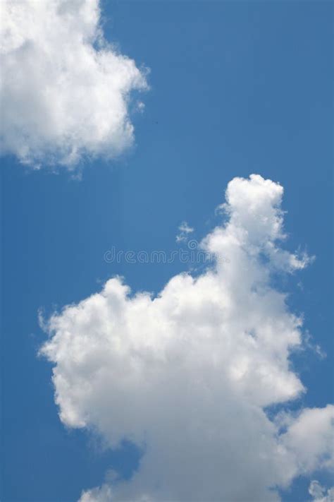 Thick Fluffy Cumulus Clouds In Sky Stock Image Image Of High Backlit